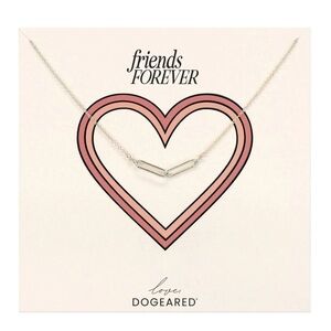 Dogeared Necklace Modern Friends Forever linked necklace Gold Dipped in gift box